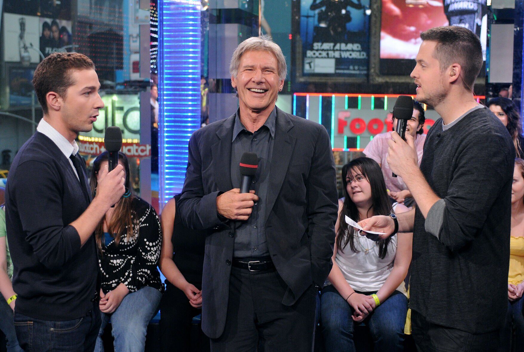 Harrison Ford, Shia LaBeouf, Damien Fahey